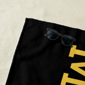 Gepersonaliseerde naam Custom Pool Verjaardag Vaka Strandlaken (In situ)