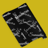 Gepersonaliseerde naam Custom Zwart Wit Cadeaupapier
