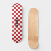 Gepersonaliseerde naam dambord patroon persoonlijk skateboard (Voorkant)