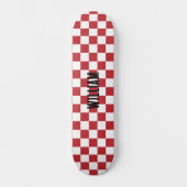 Gepersonaliseerde naam dambord patroon persoonlijk skateboard (Voorkant)