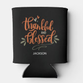 Gepersonaliseerde naam Dankbare & Gezegende Thanks Blikjeskoeler (Achterkant)