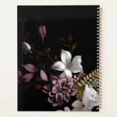 Gepersonaliseerde naam Dark en Moody Floral Planner (Achterkant)