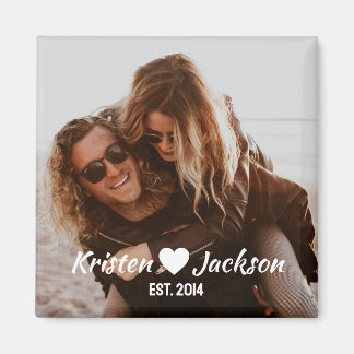 Gepersonaliseerde naam & datum Eenvoudige magneet