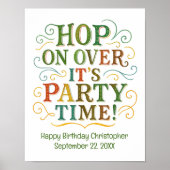 Gepersonaliseerde Naam Datum Partij Tijd Verjaarda Poster (Voorkant)