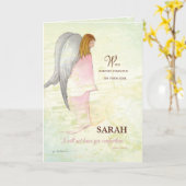 Gepersonaliseerde Naam, de Engel van de Sympathie, Kaart (Gele Bloem)