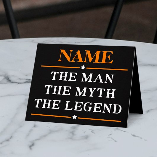 Gepersonaliseerde naam De man De mythe De legende Kaart