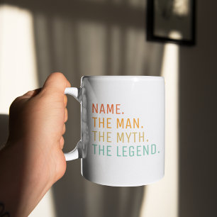 Gepersonaliseerde naam De man De mythe De legende Koffiemok