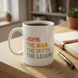 Gepersonaliseerde naam De man De mythe De legende Koffiemok
