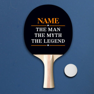 Gepersonaliseerde naam De man De mythe De legende Tafeltennisbatje