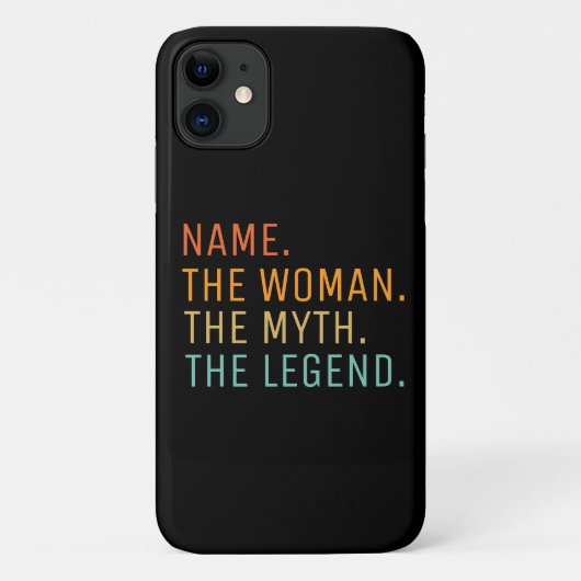 Gepersonaliseerde naam De vrouw De mythe De legend Case-Mate iPhone Case (Achterkant)