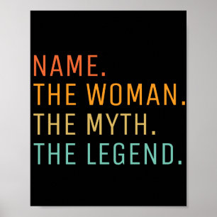 Gepersonaliseerde naam De vrouw De mythe De legend Poster