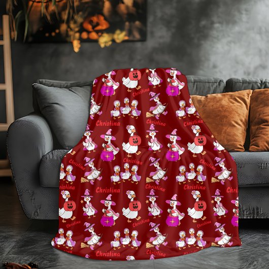 Gepersonaliseerde Naam Deken Schattigee Gans Hallo