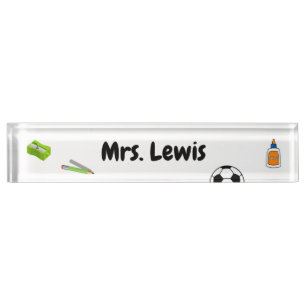 Gepersonaliseerde Naam Desk Bord voor Docent   Cus Naambordje