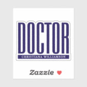 Gepersonaliseerde naam Doctor Med School Afstudere Sticker (Vel)