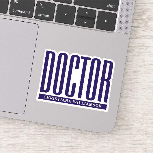 Gepersonaliseerde naam Doctor Med School Afstudere Sticker (Detail)