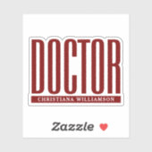 Gepersonaliseerde naam Doctor Med School Afstudere Sticker (Vel)