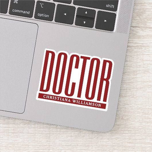 Gepersonaliseerde naam Doctor Med School Afstudere Sticker (Detail)