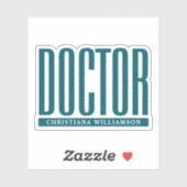 Gepersonaliseerde naam Doctor Med School Afstudere Sticker (Vel)