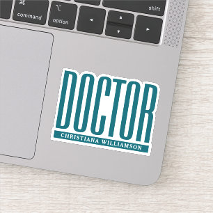 Gepersonaliseerde naam Doctor Med School Afstudere Sticker