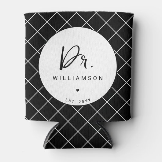 Gepersonaliseerde naam Dr Minimalist Doctor Afstud Blikjeskoeler (Voorkant)