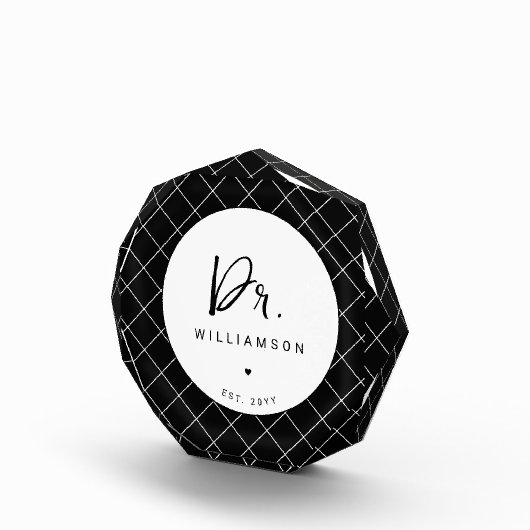 Gepersonaliseerde naam Dr Minimalist Doctor Afstud Fotoblokken (Rechts)