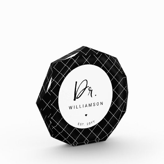 Gepersonaliseerde naam Dr Minimalist Doctor Afstud Fotoblokken (Links)