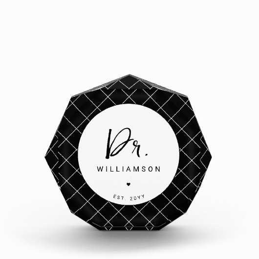 Gepersonaliseerde naam Dr Minimalist Doctor Afstud Fotoblokken (Voorkant)