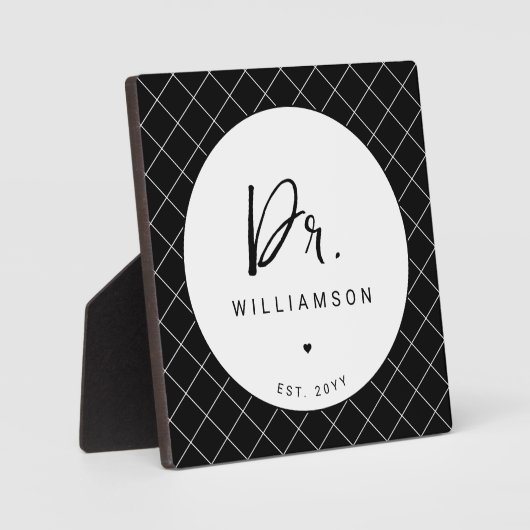 Gepersonaliseerde naam Dr Minimalist Doctor Afstud Fotoplaat (Voorkant)