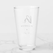 Gepersonaliseerde naam Dr Minimalist Doctor Afstud Glas (Achterkant)