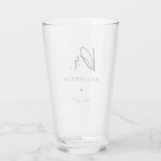 Gepersonaliseerde naam Dr Minimalist Doctor Afstud Glas (Achterkant)