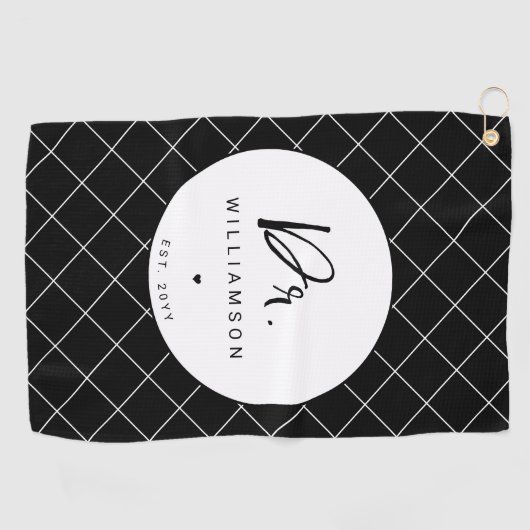 Gepersonaliseerde naam Dr Minimalist Doctor Afstud Golfhanddoek (Horizontaal)