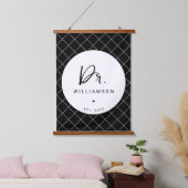 Gepersonaliseerde naam Dr Minimalist Doctor Afstud Hangend Wandkleed (Slaapkamer)