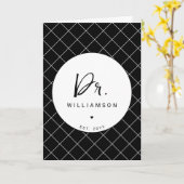 Gepersonaliseerde naam Dr Minimalist Doctor Afstud Kaart (Gele Bloem)