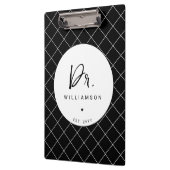 Gepersonaliseerde naam Dr Minimalist Doctor Afstud Klembord (Links)