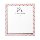 Gepersonaliseerde naam Dr Minimalist Doctor Afstud Notitieblok (Voorkant)