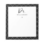 Gepersonaliseerde naam Dr Minimalist Doctor Afstud Notitieblok (Voorkant)