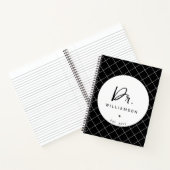 Gepersonaliseerde naam Dr Minimalist Doctor Afstud Notitieboek (Binnen)