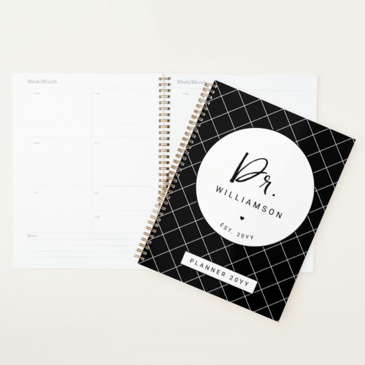 Gepersonaliseerde naam Dr Minimalist Doctor Afstud Planner (Display)
