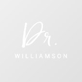 Gepersonaliseerde naam Dr Minimalist Doctor Afstud Raamsticker (Vel)