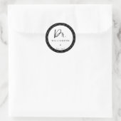 Gepersonaliseerde naam Dr Minimalist Doctor Afstud Ronde Sticker (Tas)