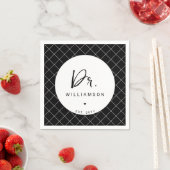 Gepersonaliseerde naam Dr Minimalist Doctor Afstud Servet (Insitu)