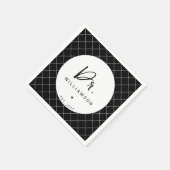 Gepersonaliseerde naam Dr Minimalist Doctor Afstud Servet (Hoek)