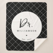 Gepersonaliseerde naam Dr Minimalist Doctor Afstud Sherpa Deken (Voorkant)