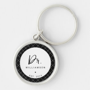 Gepersonaliseerde naam Dr Minimalist Doctor Afstud Sleutelhanger