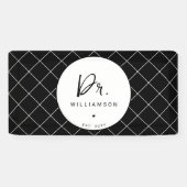 Gepersonaliseerde naam Dr Minimalist Doctor Afstud Spandoek (Horizontaal)