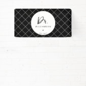 Gepersonaliseerde naam Dr Minimalist Doctor Afstud Spandoek (Insitu)