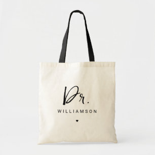 Gepersonaliseerde naam Dr Minimalist Doctor Afstud Tote Bag