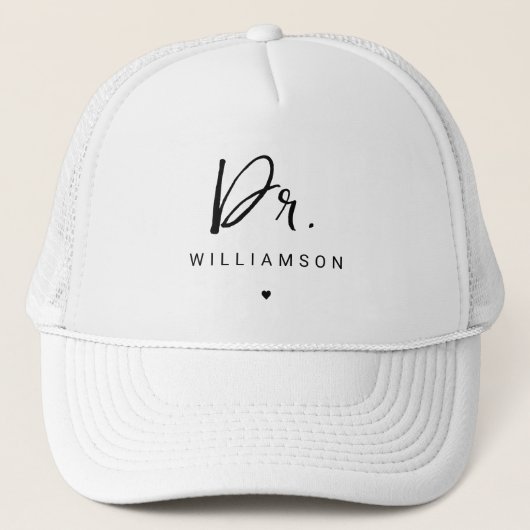 Gepersonaliseerde naam Dr Minimalist Doctor Afstud Trucker Pet (Voorkant)