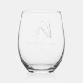Gepersonaliseerde naam Dr Minimalist Doctor Afstud Wijnglas Zonder Voet (Achterkant)