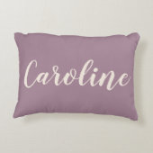 Gepersonaliseerde naam Dusty Paarse minimalistisch Accent Kussen (Achterkant)